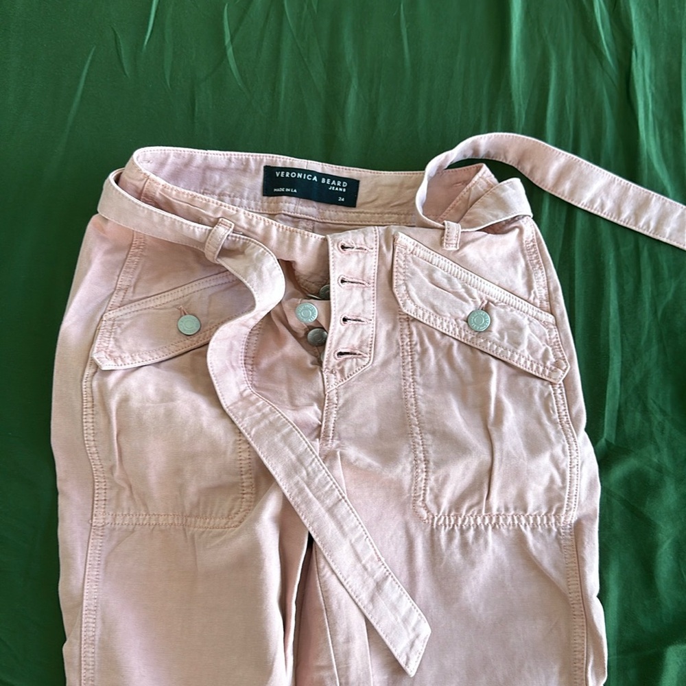 Veronica Beard Jeans 24 Rinley Cropped Straight Leg High Rise